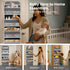 Andahoom Organizer,4 4 44lb Nursery,Closet, Ease of Assembly Over The Door Shelves & Side Pockets,Anti Tilt Hanging