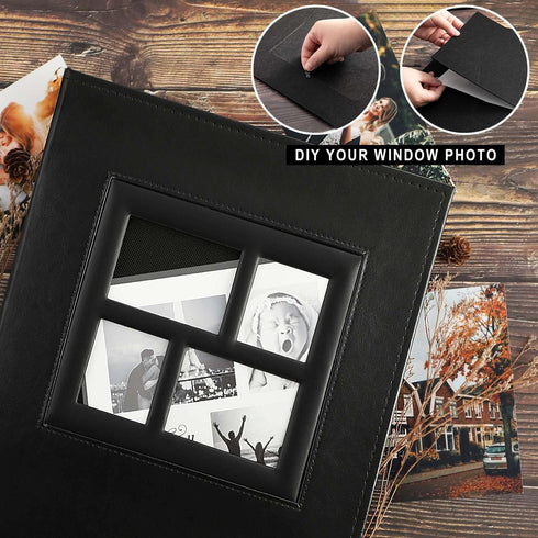 Ywlake Photo Album 4x6, 600 Pockets for Family Wedding Pictures, Holds 600 Horizontal and Vertical Photos, Black