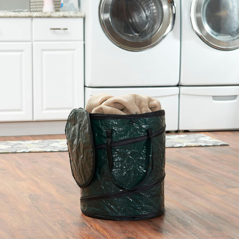Household Essentials Pop Up Hamper, Pop Up Camping Trash Can, Great for Outdoor or Indoor Use, Portable and Collapsible