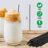 Crystalware Plastic Stir Straw, Sip Stirrer | For Coffee and Cocktail, 7 1/2 Inches 1000/Box, Black