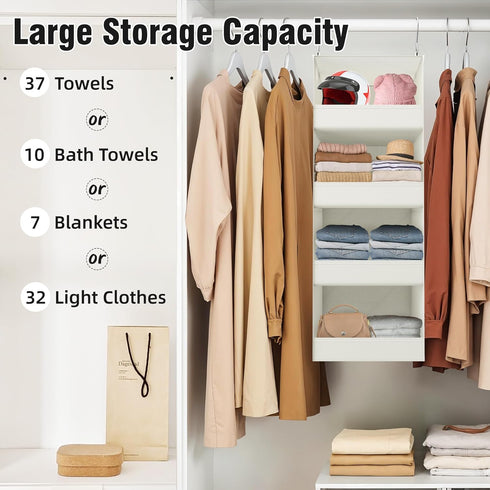 4-Shelf Closet Closet 1-Pack GRANNY SAYS Hanging Organizer, Hanging Shelves, Hanging Storage Organizers, Organization