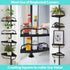 39-125 Inch 4 Corner Shower Caddy, Adjustable Height With ABS Shelves, Drill Free Organizer, Layer Rustproof Metal