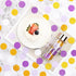 White Purple-Gold Party Decorations Confetti - 300pcs Glitter Graduation Mothers Day Table Confetti for Woman Girl