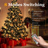 6.6FT 400 5-7FT Dimmable 8 btfarm Christmas Tree Lights with Remote, LED USB Plug in Fairy Xmas Light for Tree,Timer
