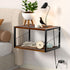 Alytree Floating Nightstand, Wood Floating Bedside Table with Cable Hole, Wall Mounted Nightstand