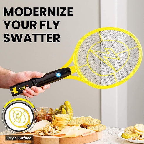 Zap It! Mini Bug Zapper Racket - Rechargeable Mosquito & Bug Zapper - 4,000 Volt, USB Charging, Safe to Touch