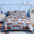 5 Set Nesker Pcs Comforter Twin Size, Red Fire Engine Bedding for Kids Teen, Fire-Fighting Trucks Vehicle Bed Sheet