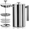 Utopia Kitchen 50 Oz Stainless Steel French Press Coffee Maker, Portable Travel Coffee Press for Camping and Cold Brew