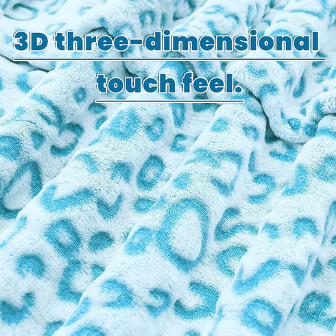 Cozy 40"x50" Blue Throw Blanket, Small Soft Fuzzy Baby Toddler Blankets for Girls Boys, Cyan Blue Gifts for Birthday