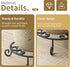2 Pack 10 PROWORX Diameter Metal Outdoor Plant Stand Indoor, Black Heavy Duty Potted Holder, Round Anti-Rust Wrought