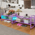 2-Tier Closet 33" SUFAUY Mesh Shoe Rack, Metal Wide Shoe Shelf Heavy Duty, Purple