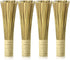 4 Pack 12 Inches Bamboo Wok Brush Cleaning Whisk, Kitchen Scrub Brush and Pot Scraper for Cooking Utensils