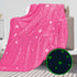 Glow in The Dark Blanket for Kids, Soft Cozy Warm Fuzzy Throw Blanket with Pink Glowing Stars