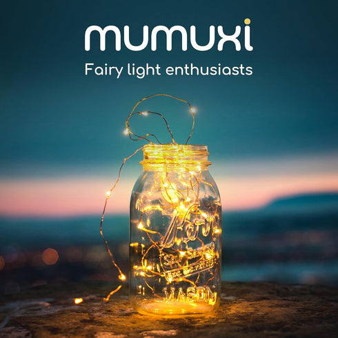 MUMUXI Battery Operated LED Fairy Lights, 16 Pack, 10ft Warm White, Indoor Outdoor Usage