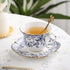 TATSUMI Country Set, 6 2 SETS Roses Bone China Tea Cup and Saucer Pieces, Vintage Style, For Women and Tea PartiesQH