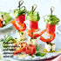 JapanBargain 50pcs Bamboo Skewers, Fruit Appetizer Kabob, Twisted End, Natural