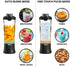 Total Chef Portable Blender for Smoothie and Shake - Mini Juicer Type-C USB Rechargeable Leakproof Travel Lid 20 oz