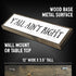 Wood & Metal Southern Sign - Weatherproof Indoor Outdoor Wall Decor with "Y’all Ain’t Right" - Gift-Wrapped & Ready to