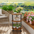 3 Simple Trending Side Table Living Room, Small Round End Table, Tiers Accent Table for Small Spaces, Rustic Brown