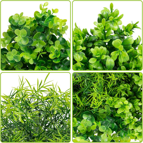 Ouddy Decor 6 Bundles Mixed Artificial Greenery Stems, Faux Eucalyptus Rosemary Magnolia for Home Decor