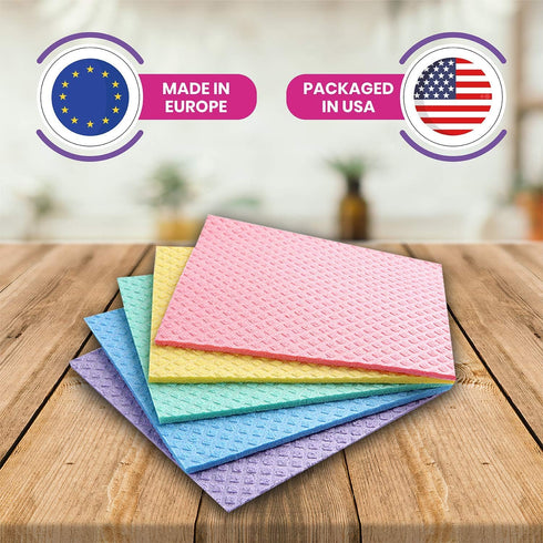 Swedish Dishcloths – Eco-Friendly Reusable Kitchen Towels, 3 Pack Cleaning Cloths for Dishes, Counters & Surfaces,