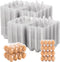 Lixavaer 180 Pack Clear Plastic Egg Cartons, Reusable Stackable Egg Containers for Farm,