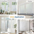 rabbitgoo Window Privacy Film - Frosted Glass Cling for Non-Adhesive Static Cling, Anti-UV Reeded Blinds Sticker, 23.6"
