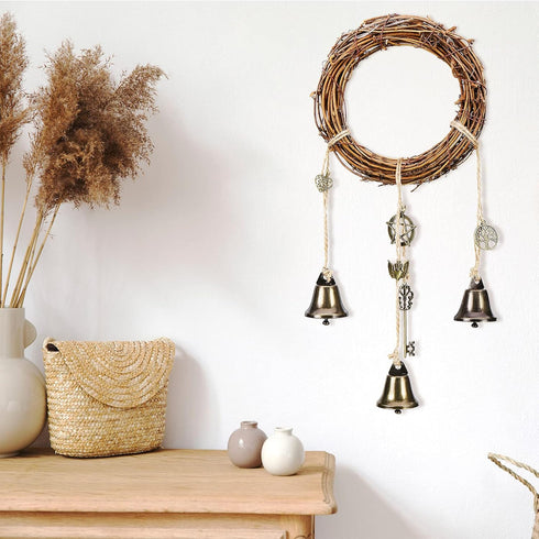 2 Pieces Witch Bells for Door Knob Hanger, Wiccan Wind Chimes for Positive Energy and Home Decor