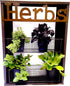 CTW Home Collection Country Industrial Metal Herbs Wall Shelf Planter Holder Kitchen Garden Herb Organizer