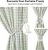 84 Inches Included,52" Wx84 L(Pack 2) ZJDECOR Sage Green White Buffalo Plaid Curtains Long,Crinkled Not-See-Through