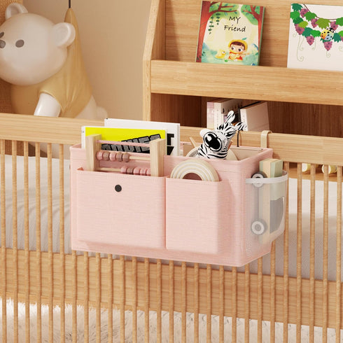 Bedside Caddy Bedside Organizer with Fixed Straps & Water Bottle Holder, Bunk Bed Caddy ideal for Home, Dorm, Hospital