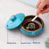 RONXS Outdoor Ashtray with Lid | Windproof Handmade Ceramic Ashtray for Patio, Home Office Indoor Decoration