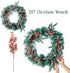 Crafare 24 Pack Rose Gold Christmas Glitter Berries Stems, Artificial Christmas Picks for Tree Ornaments, Crafts,