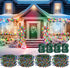 Brightown Christmas Lights Outdoor Battery Operated, 4 Pack Total 66FT 200 LED