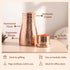 Indian Art Villa Pure Copper Bedroom Water Bottle with Inbuilt Glass & Hammered Shine Design, 32 Oz