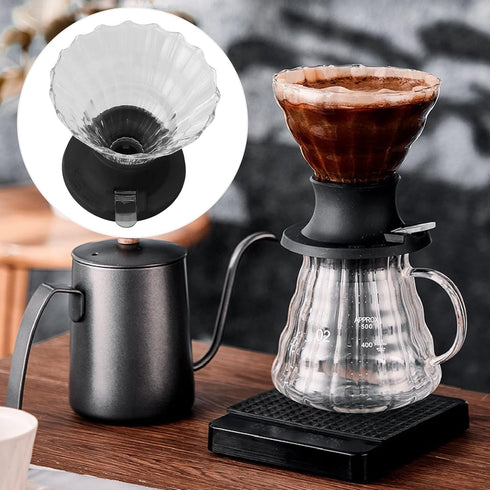 High Temperature Resistance Glass Coffee Dripper with Steel Balls, Easy to Operate for Immersion and Hand Drip