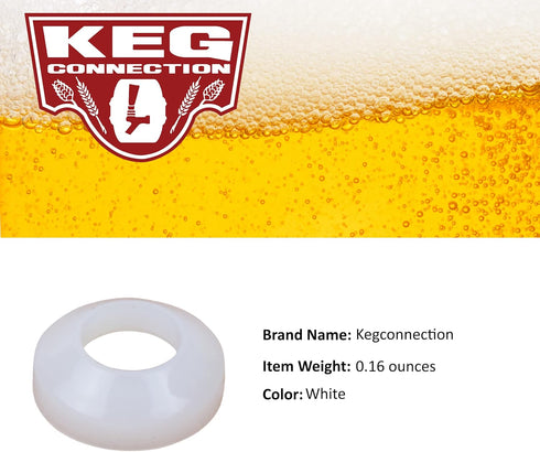 1/4 Inch Flare White Washer, 25 Pack