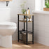 MMEOLUOOK 3 MLBZ22GR Narrow Side Table with Storage Basket Skinny End Tables for Smalls Spaces Tier Sofa Table Small