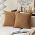 Kevin Textile Decorative Throw Cushion Covers Set of 2, Farmhouse Cushion Case Indoor Outdoor, 22 x 22 inches (Hazel