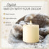 Melt Candle Pillar Candles, 3 Pack Unscented for Home, Church, Weddings, 3" x 3", Ivory
