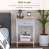 VECELO Night Stand, Small End Table for Small Spaces, Wood Side Table for Living Room, Bedside Table with Drawer