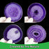 Set 4, Purple Agate Coasters of Natural Stone Drink Coasters with Unique Patterns, Decorative Table Coasters for Coffee