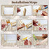 18x28 1.25" DIY Canvas Stretcher Bars, Gallery Depth White Pine Wood Frame Kit, Self-Adhesive & Tool-Free Assembly