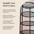 Kitsch Shower Caddy Hanging with Suction Cup Self-Draining Shampoo Bar Holder & Shower Shelves for Conditioner Bars