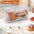 Bread Box for Homemade Bread, Bread Boxes for Kitchen Counter Airtight, Time Recording Bread Storage Container with Lid, Bread Containers Storage Airtight Loaf Bread Keeper, White