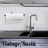 Wrought Iron Paper Towel Holder - Rustic Wall Mount Paper Towel Rack for Kitchen, Black, 12 x 4.7 x 2.5 Inches,