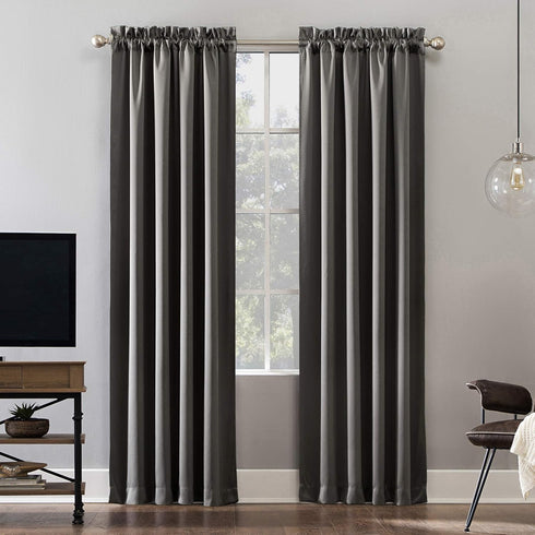 Sun Zero Oslo Theater Grade Extreme Total Blackout Curtain Panel - 52" x 95", Gray