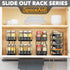 20 801 SpaceAid Pull Out Spice Rack Organizer with Jars, Heavy Duty Slide Out Seasoning Organizer for Kitchen Cabinets