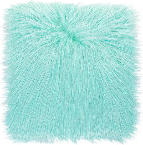 WLLHYF 10 Inches Mini Square Faux Fur Rug Small Fluffy Area Rug Cushion
