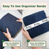 Bed Sheet Organizer and Storage Size Label Bands for Linen Closet Organization - King 2PCs Pack | White